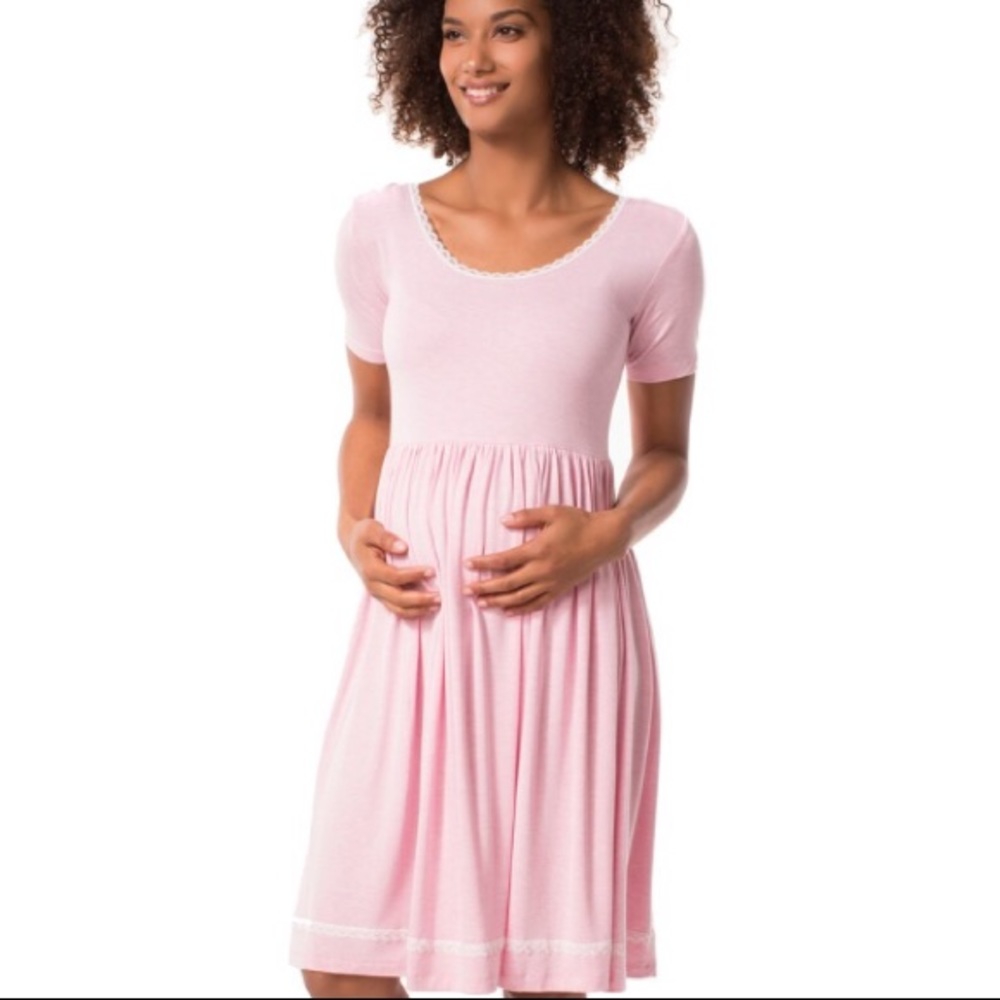 Rosie Pope Light Pink Birthing Maternity Gown